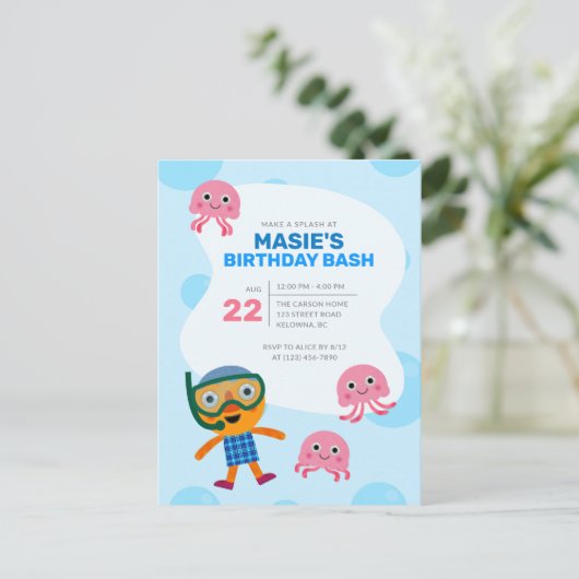 Super Simple | Noodle & Pals Swim Party Postkarte (Stehend Vorderseite)