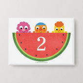 Super Simple | Noodle & Pals Watermelon Party Button (Vorderseite)