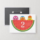 Super Simple | Noodle & Pals Watermelon Party Button (Vorderseite/Rückseite)