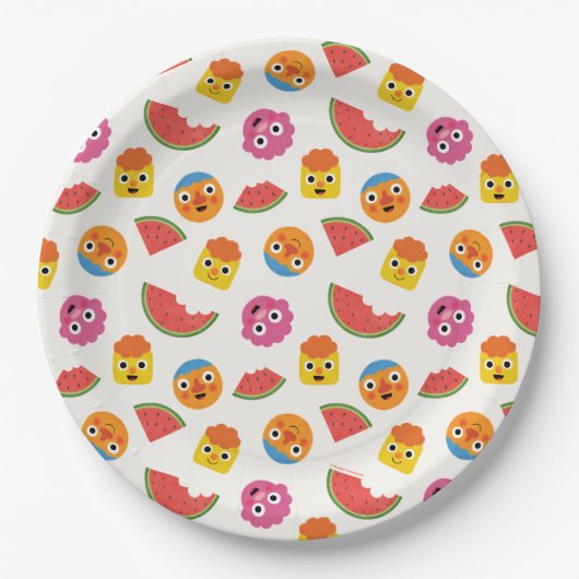 Super Simple | Noodle & Pals Watermelon Party Pappteller (Vorderseite)
