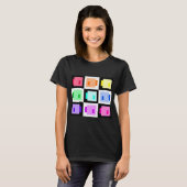Super Simple Pixel Fishies, Regenbogen T-Shirt (Vorne ganz)