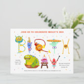 Super Simple | Rhymington Birthday Einladung (Stehend Vorderseite)