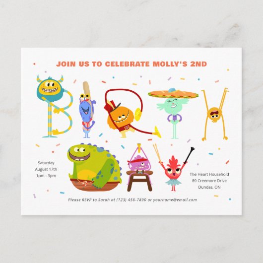 Super Simple | Rhymington Birthday Postkarte (Vorderseite)