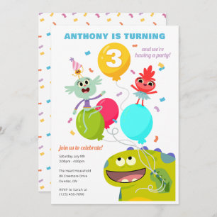 Super Simple Rhymington Confetti Birthday Einladung