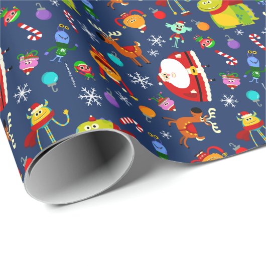Super Simple Rhymington Holiday Character Pattern Geschenkpapier (Rolleneckpunkt)