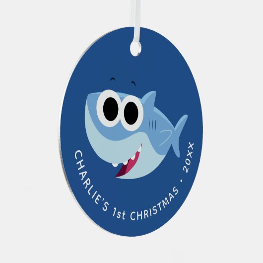 Super Simple Songs | Custom Finny First Christmas Ornament Aus Metall (Vorderseite Rechts)