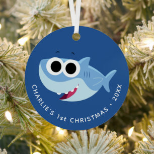 Super Simple Songs   Custom Finny First Christmas Ornament Aus Metall