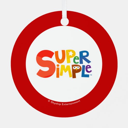 Super Simple Songs Dewey Rhymington Holiday Ornament Aus Metall (Rückseite)
