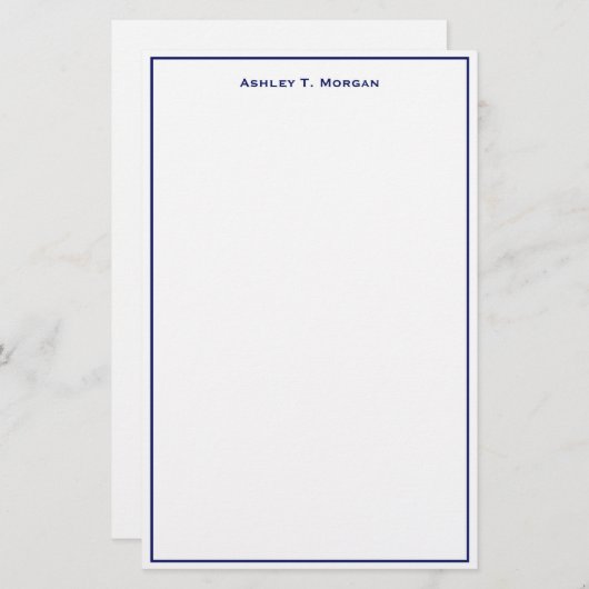 Super Simplizität Blue White Personalisiert Briefpapier (Vorne/Hinten)