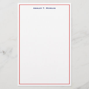 Super Simplizity Red Blue Personalisiert Briefpapier