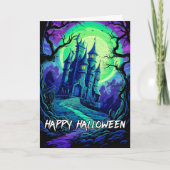 Super Sinister Halloween Spuk House Karte (Vorderseite)