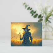 Super Sinister Scarecrow | Happy Halloween Postkarte (Stehend Vorderseite)