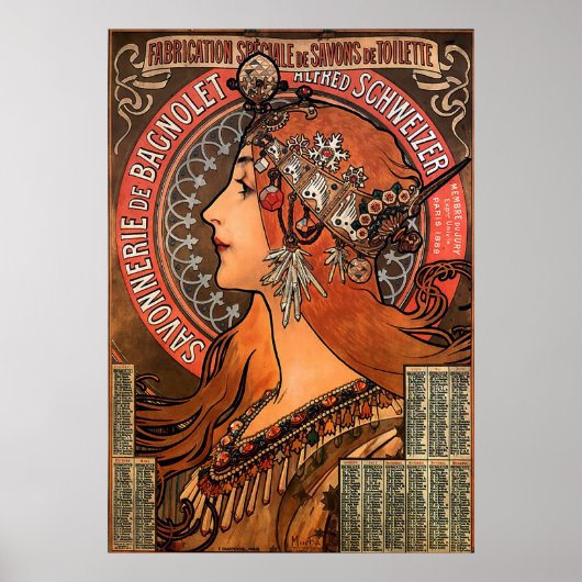 SUPER SIZE-ALPHONSE MARIA MUCHA-SAVONNERIE de BAGN Poster (Vorne)
