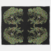 Super Size Neon Frog Fleecedecke (Vorderseite (Horizontal))