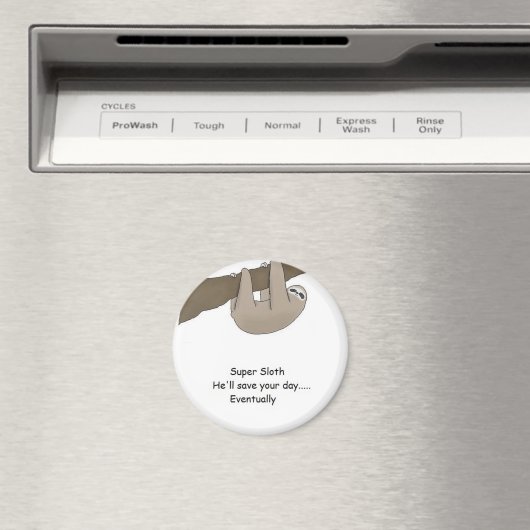 Super Sloth Hero Magnet (In Situ (Geschirrspüler))