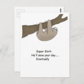 Super Sloth Hero Postkarte (Vorne/Hinten)