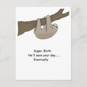 Super Sloth Hero Postkarte