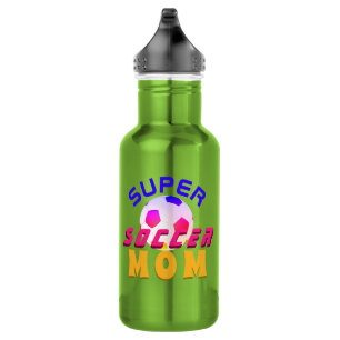 Super Soccer Mama Football Ball farbenfroh Edelstahlflasche
