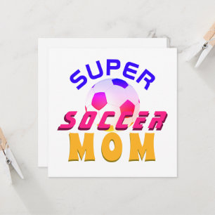 Super Soccer Mama Football Sporty Mother Day Card