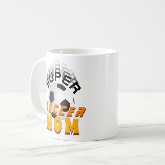 Super Soccer Mama Football Sporty Mother Kaffeetasse (Vorderseite Links)