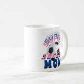 Super Soccer Mama Football Sporty Mother Kaffeetasse (VorderseiteRechts)