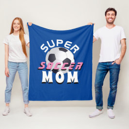 Super Soccer Mama Football Typografie Sporty Mothe Fleecedecke