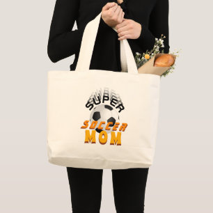 Super-Soccer-Mama sportliche Mutter Muttertag Jumbo Stoffbeutel