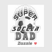Super Soccer Vater Football Ball Sporty Vater Aufkleber (Blatt)