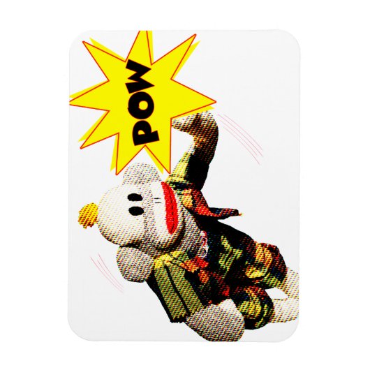 Super SockMonkey Hero Magnet (Vertikal)