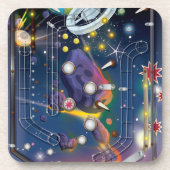 Super Space Flipperautomat Untersetzer (Vorderseite)