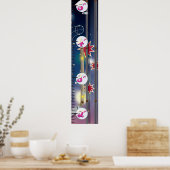 Super Space Pinball Machine Growth Chart. Poster (Küche)