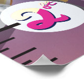 Super Space Pinball Machine Growth Chart. Poster (Ecke)