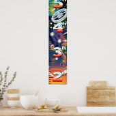 Super Space Pinball Machine Growth Chart. Poster (Küche)