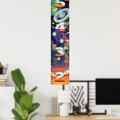Super Space Pinball Machine Growth Chart. Poster (Heimbüro)