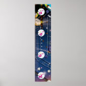 Super Space Pinball Machine Growth Chart. Poster (Vorne)