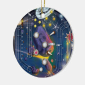 Super Space Pinball Maschine Keramik Ornament (Links)