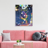 Super Space Pinball Maschine Leinwanddruck (Insitu (Wohnzimmer))