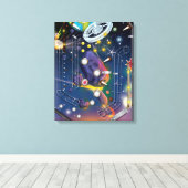 Super Space Pinball Maschine Leinwanddruck (Insitu (Holzboden))