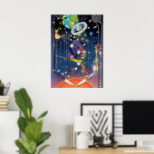 Super Space Pinball Maschine Poster (Heimbüro)