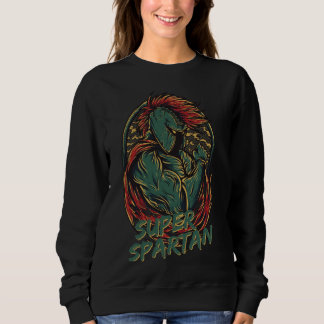 Super Spartan Kriegerhelm Antikes Griechenland Vin Sweatshirt