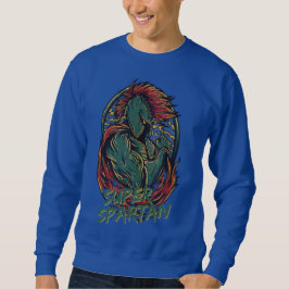 Super Spartan Kriegerhelm Antikes Griechenland Vin Sweatshirt