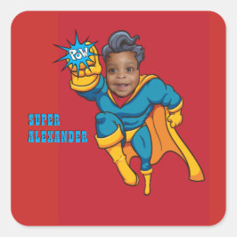 Super Special Kid's Bester Superheld Quadratischer Aufkleber