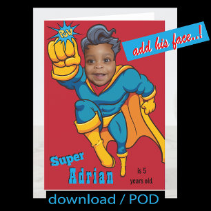 Super Special Kid's Greatest Superhero Photo Karte