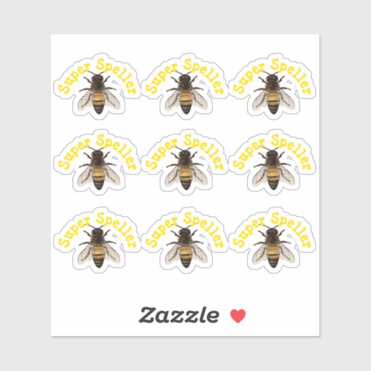 Super Speller Spelling Bee Aufkleber (Blatt)