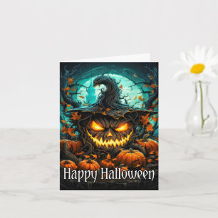 Super Spooky Glows Halloween Pumpkin Karte