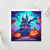 Super Spooky Spuk House Karte (Vorderseite/Rückseite Beispiel)