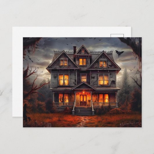 Super Spooky Spuk House Postkarte (Vorne/Hinten)