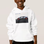 Super-Sportwagen auf Jungs weißen Pullover-Hoodie Hoodie (Vorderseite)