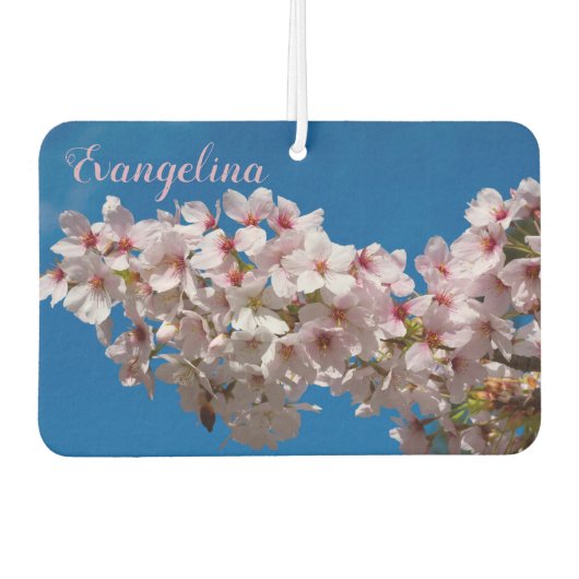 Super Spring Cherry blüht Sakura Individuelle Name Autolufterfrischer (Vorderseite)