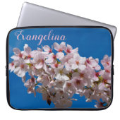 Super Spring Cherry blüht Sakura Individuelle Name Laptopschutzhülle (Vorderseite)